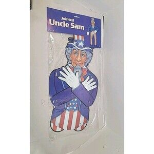 1995 Vintage BEISTLE Jointed 36" Uncle Sam USA Stars NOS New